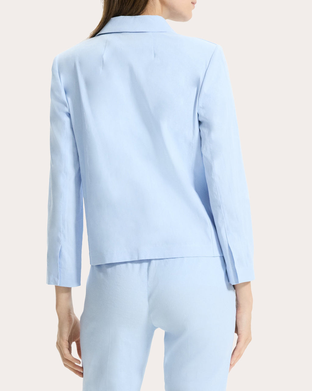 Stretch-Linen Blend Blazer