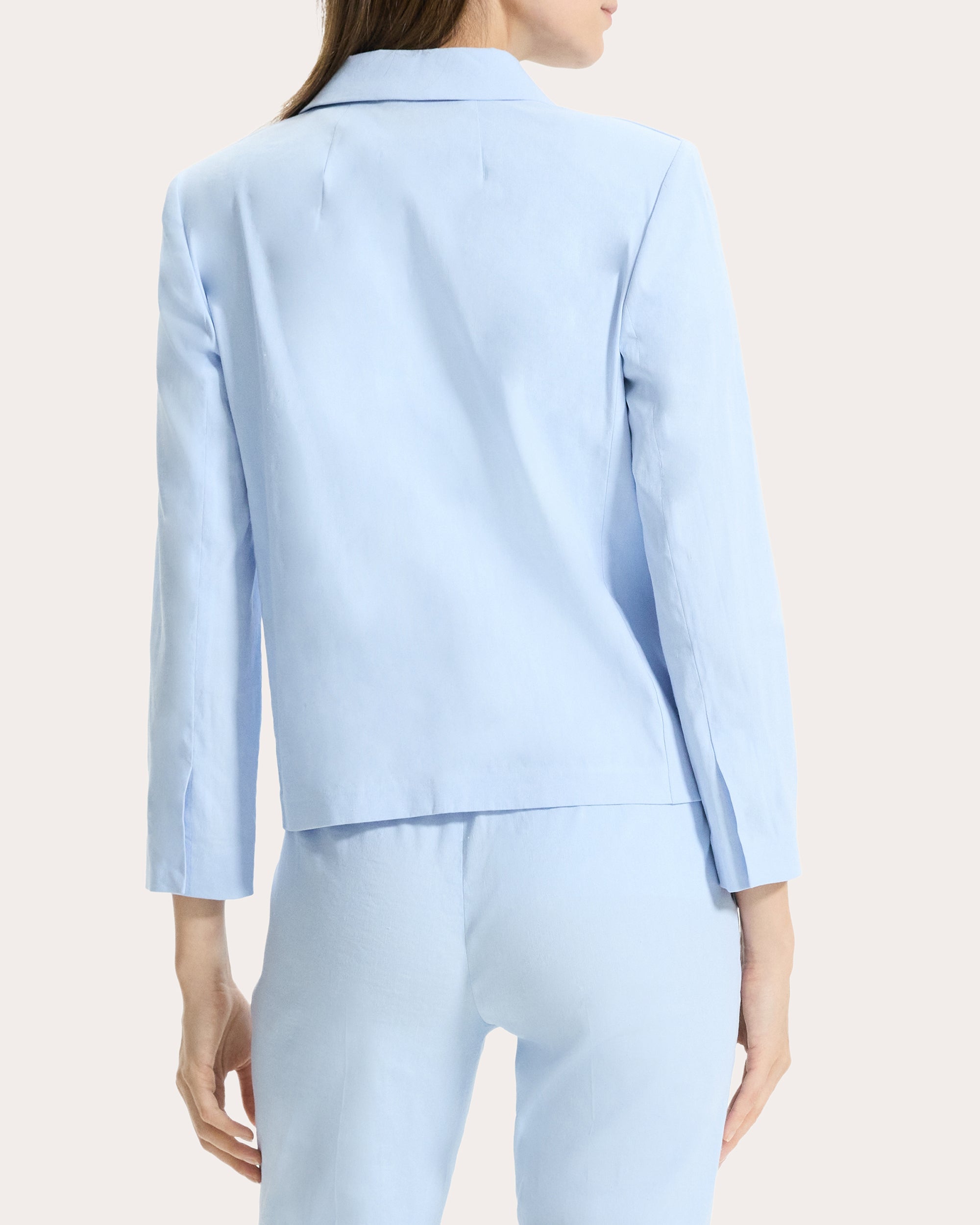 Stretch-Linen Blend Blazer