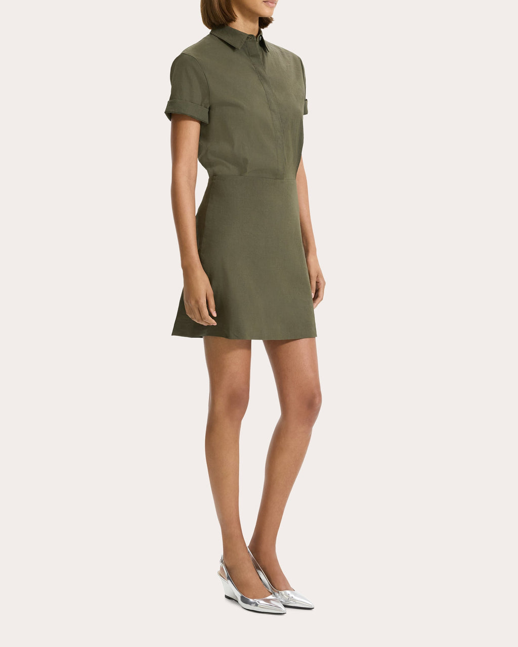 Collared A-Line Mini Dress