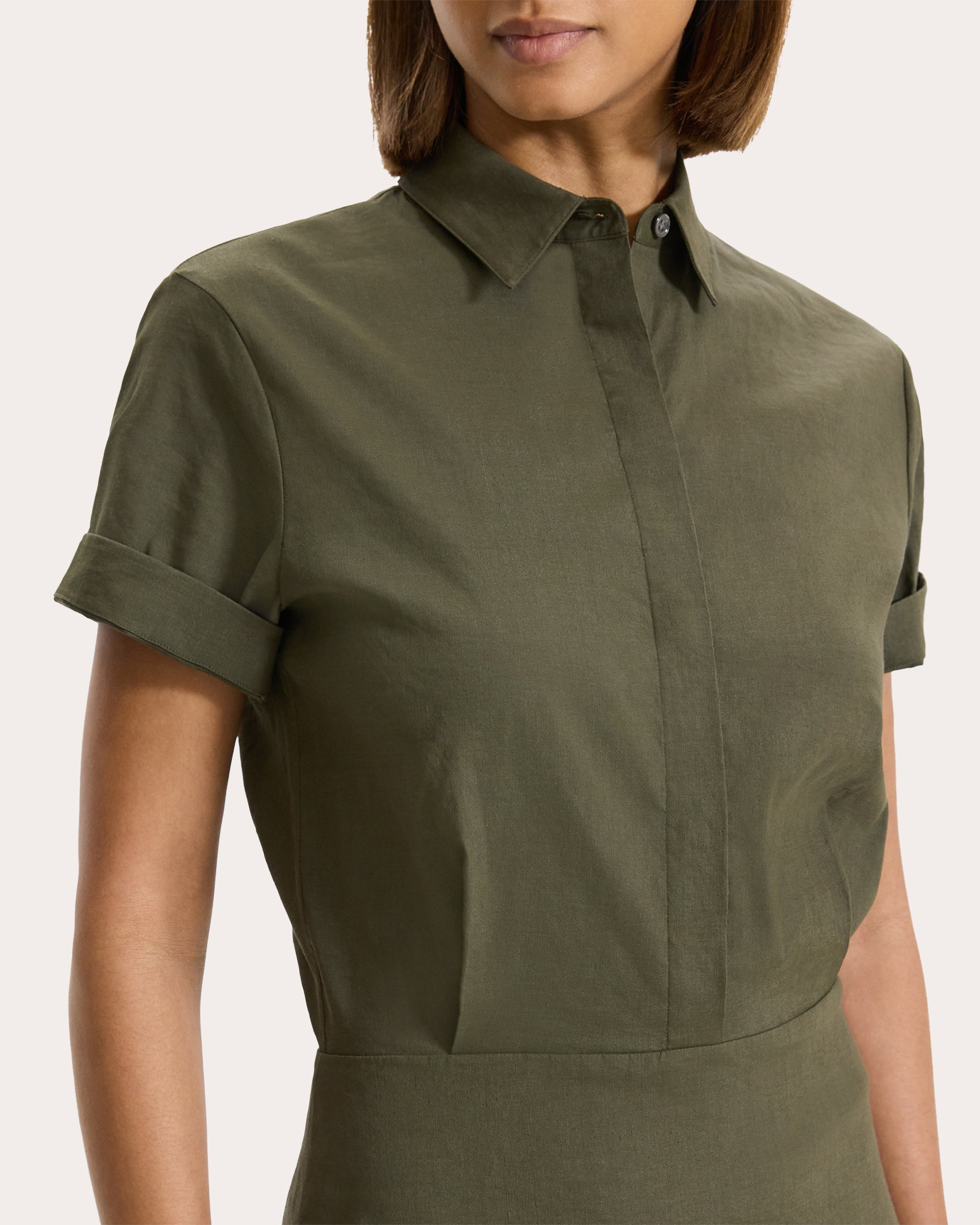 Collared A-Line Mini Dress