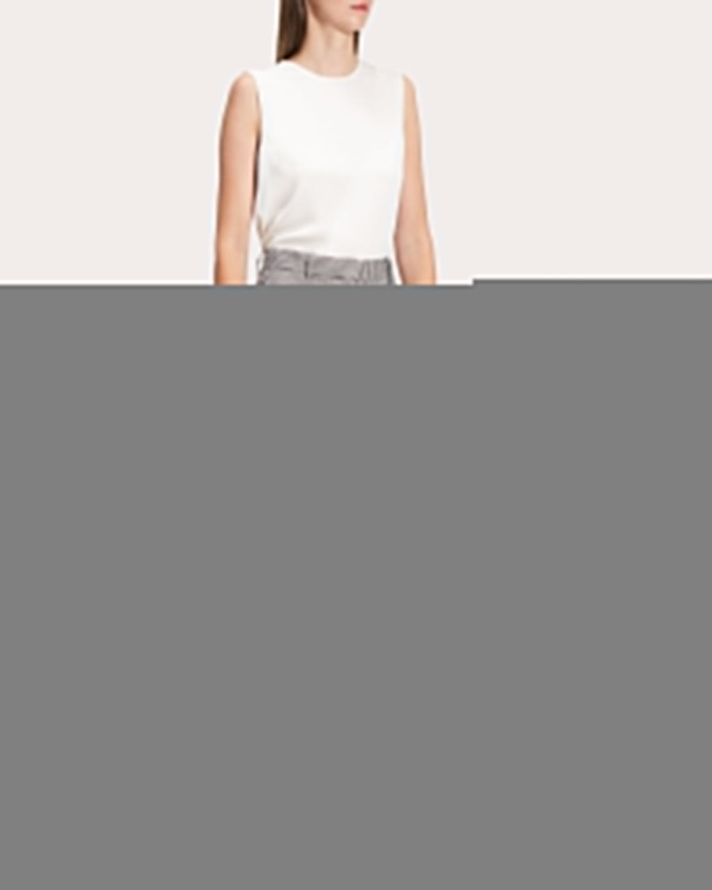 Houndstooth Linen Creased Straight-Leg Trousers