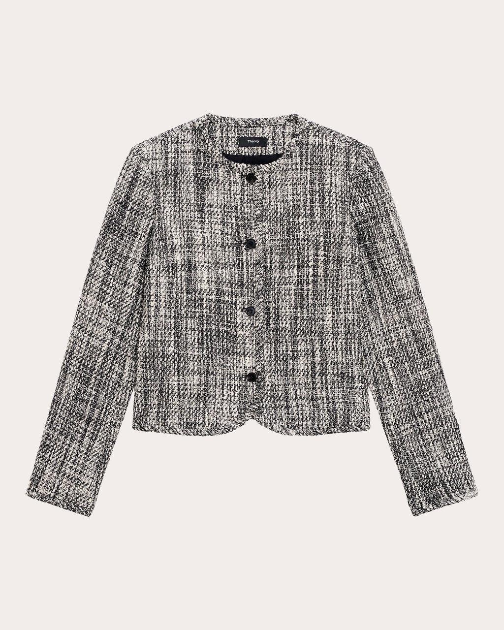 Cotton Tweed Cropped Cardigan Jacket