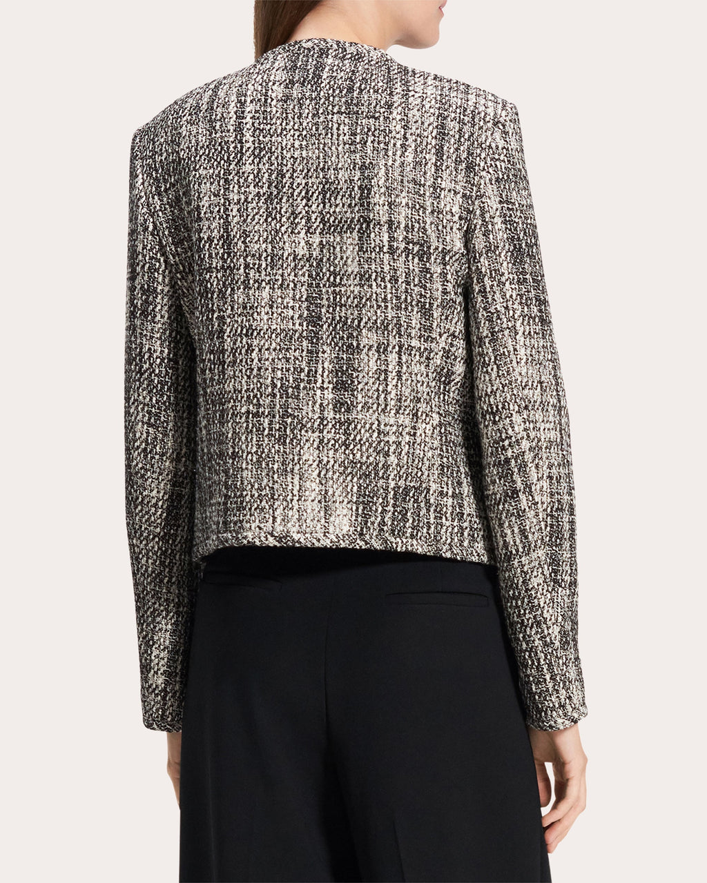 Cotton Tweed Cropped Cardigan Jacket