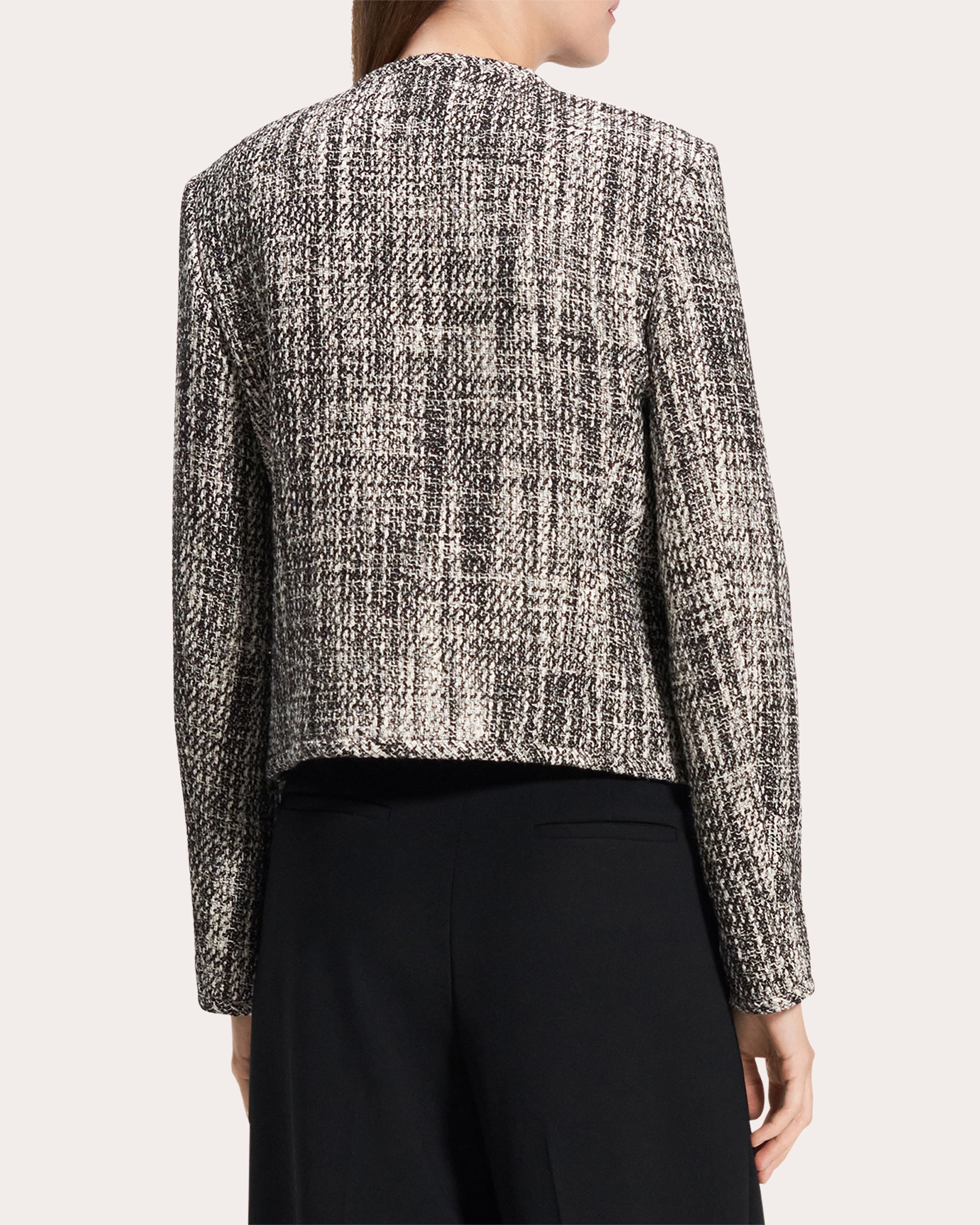Cotton Tweed Cropped Cardigan Jacket