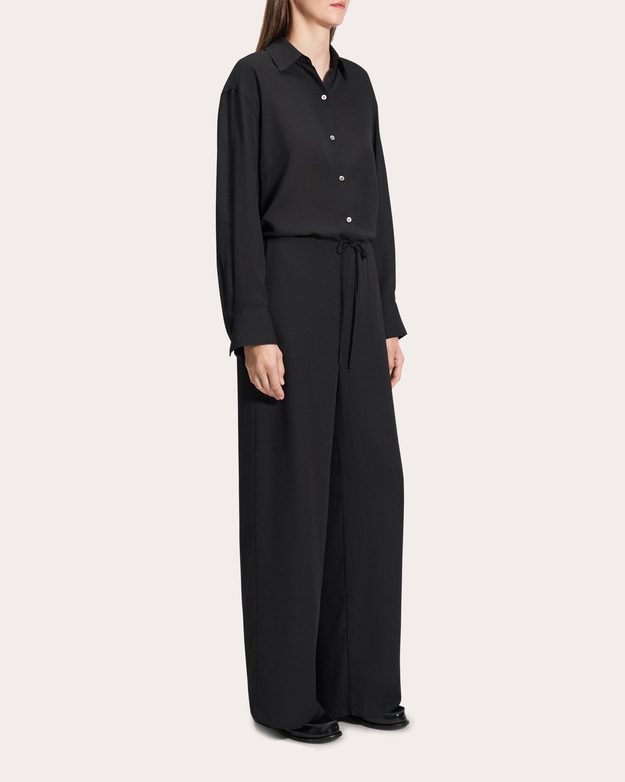 Drawstring Wide-Leg Pants