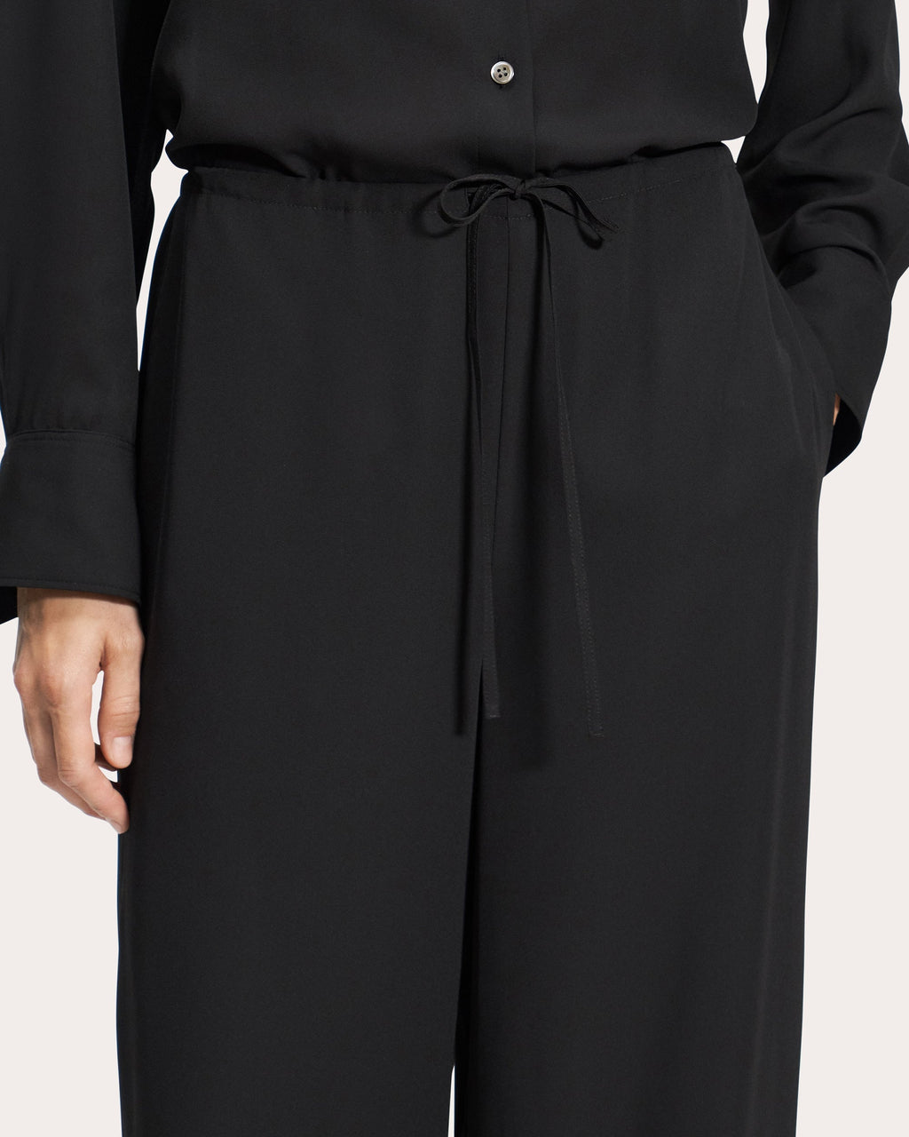 Drawstring Wide-Leg Pants
