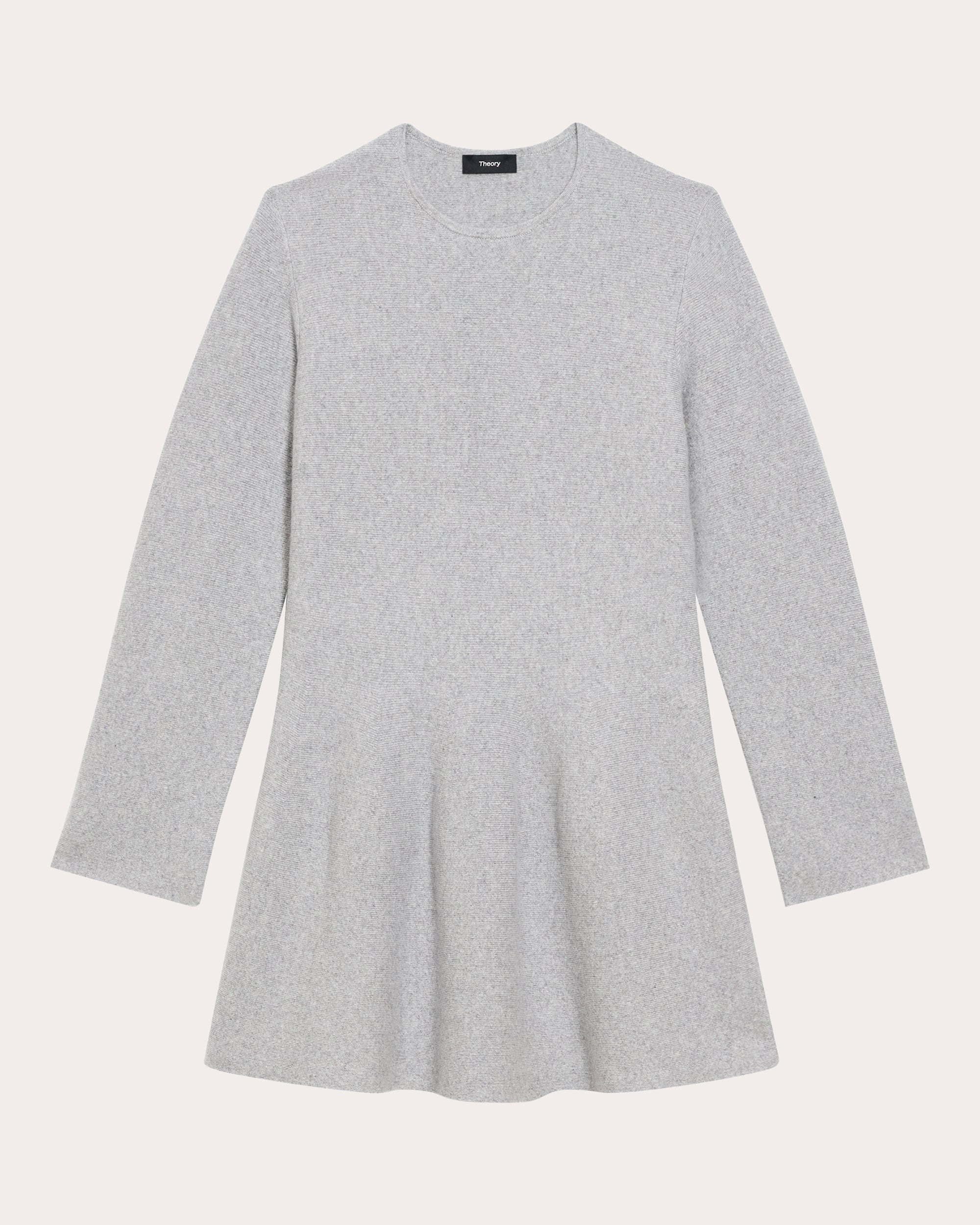 Wool Cashmere Flounced Mini Sweater Dress