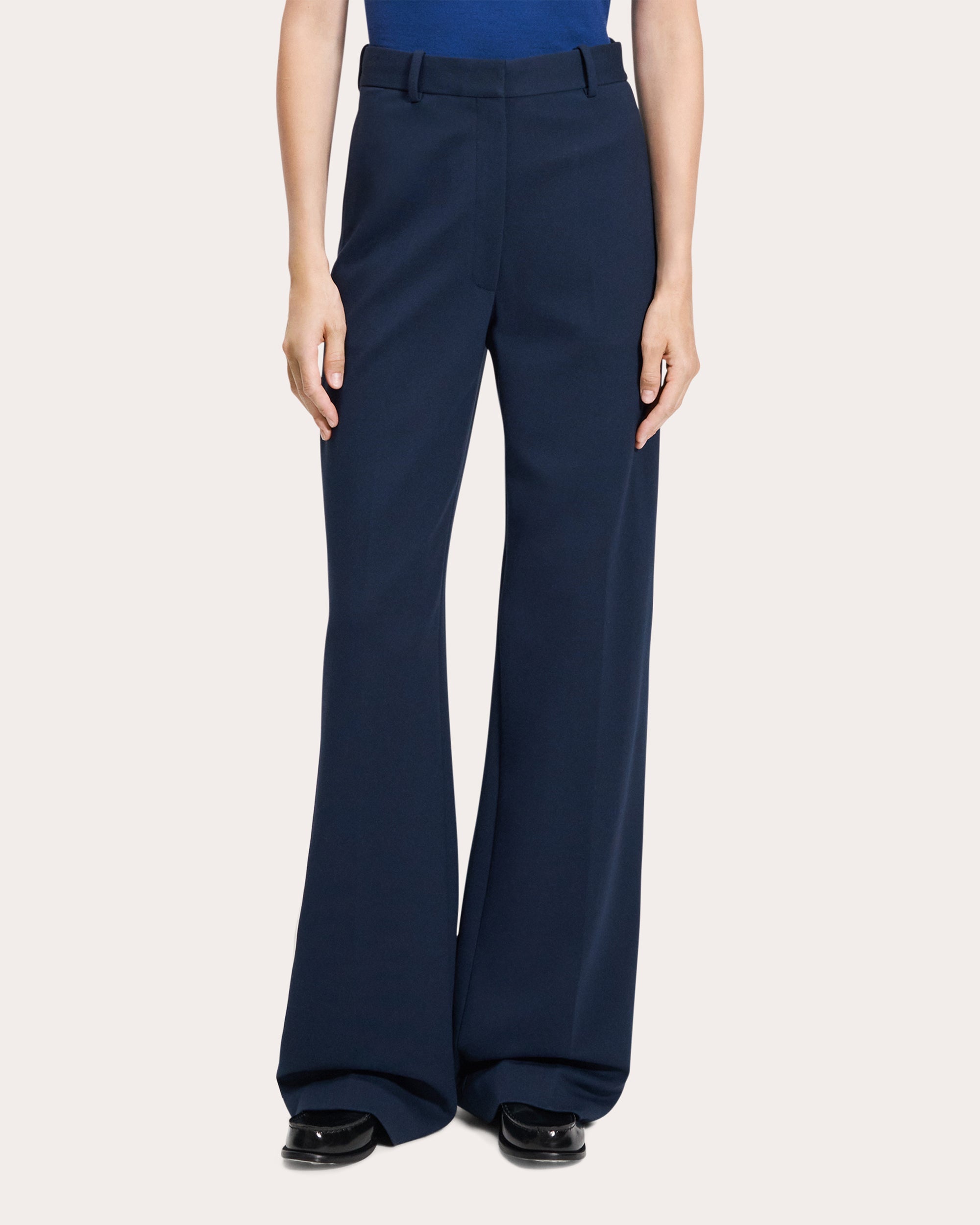 Classic Creased Straight-Leg Trousers