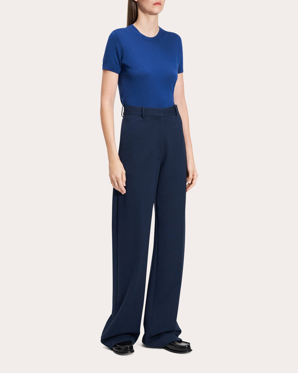 Classic Creased Straight-Leg Trousers
