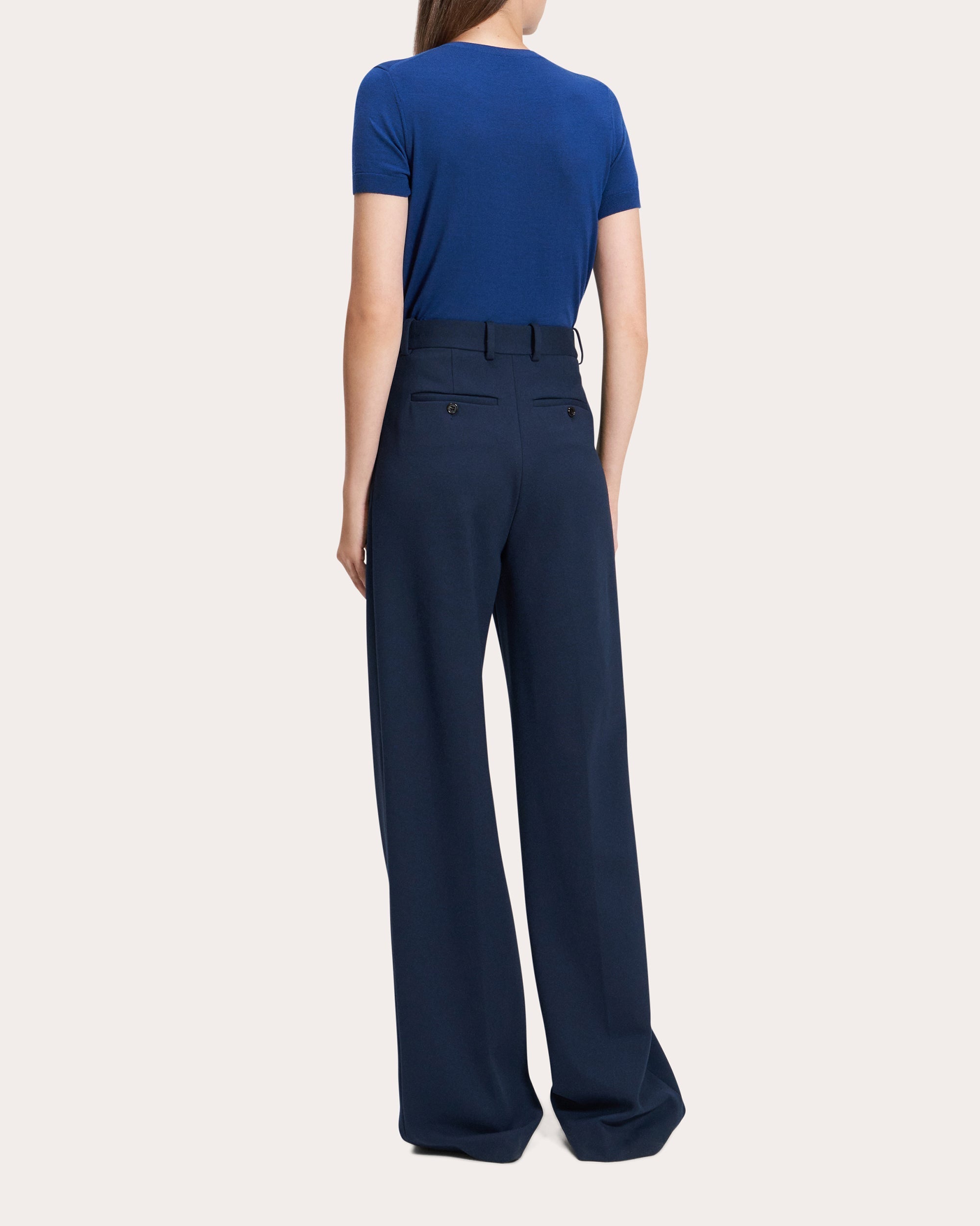 Classic Creased Straight-Leg Trousers