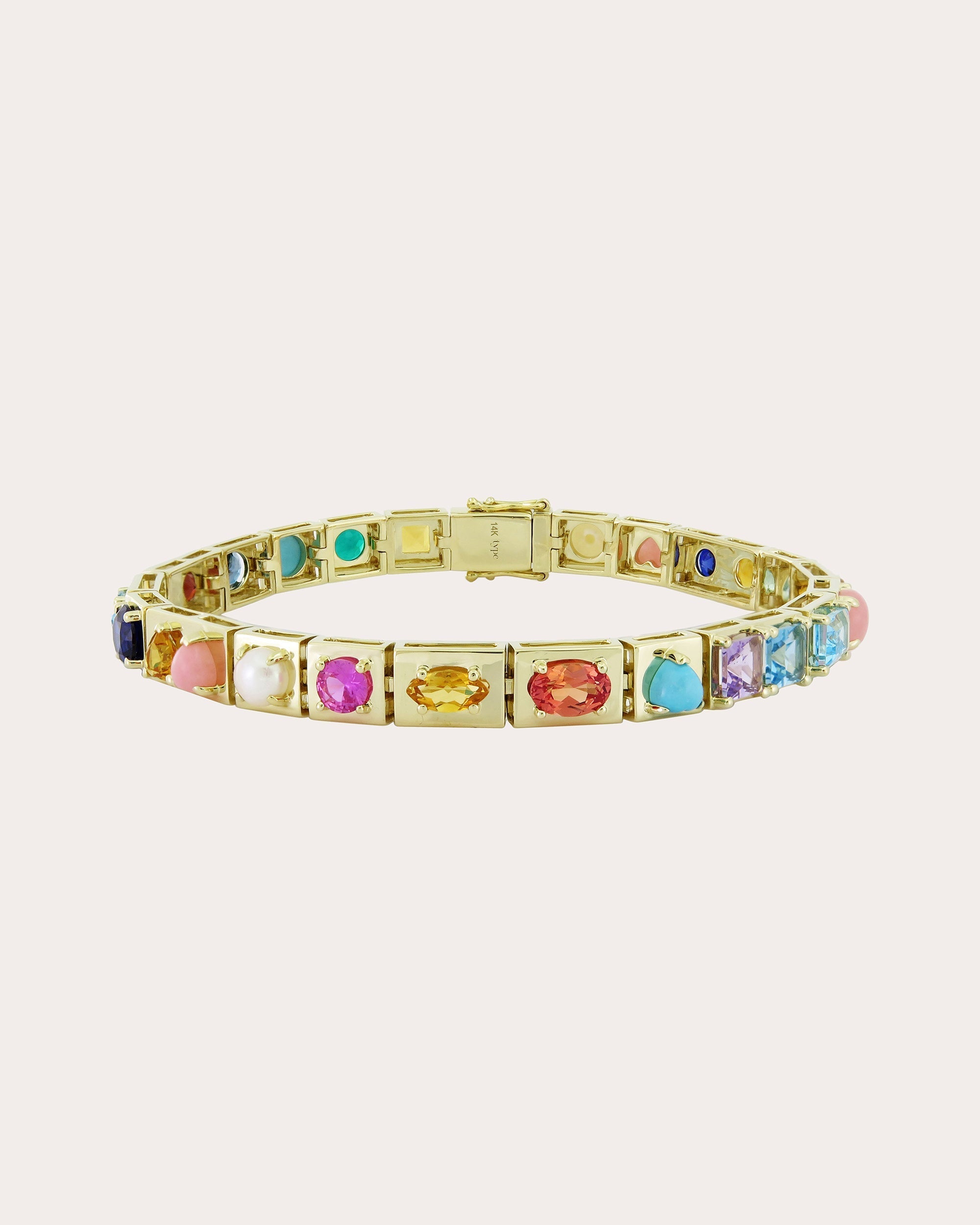 l'Ego 14K Gold Pearl and Multi-Stone Bracelet