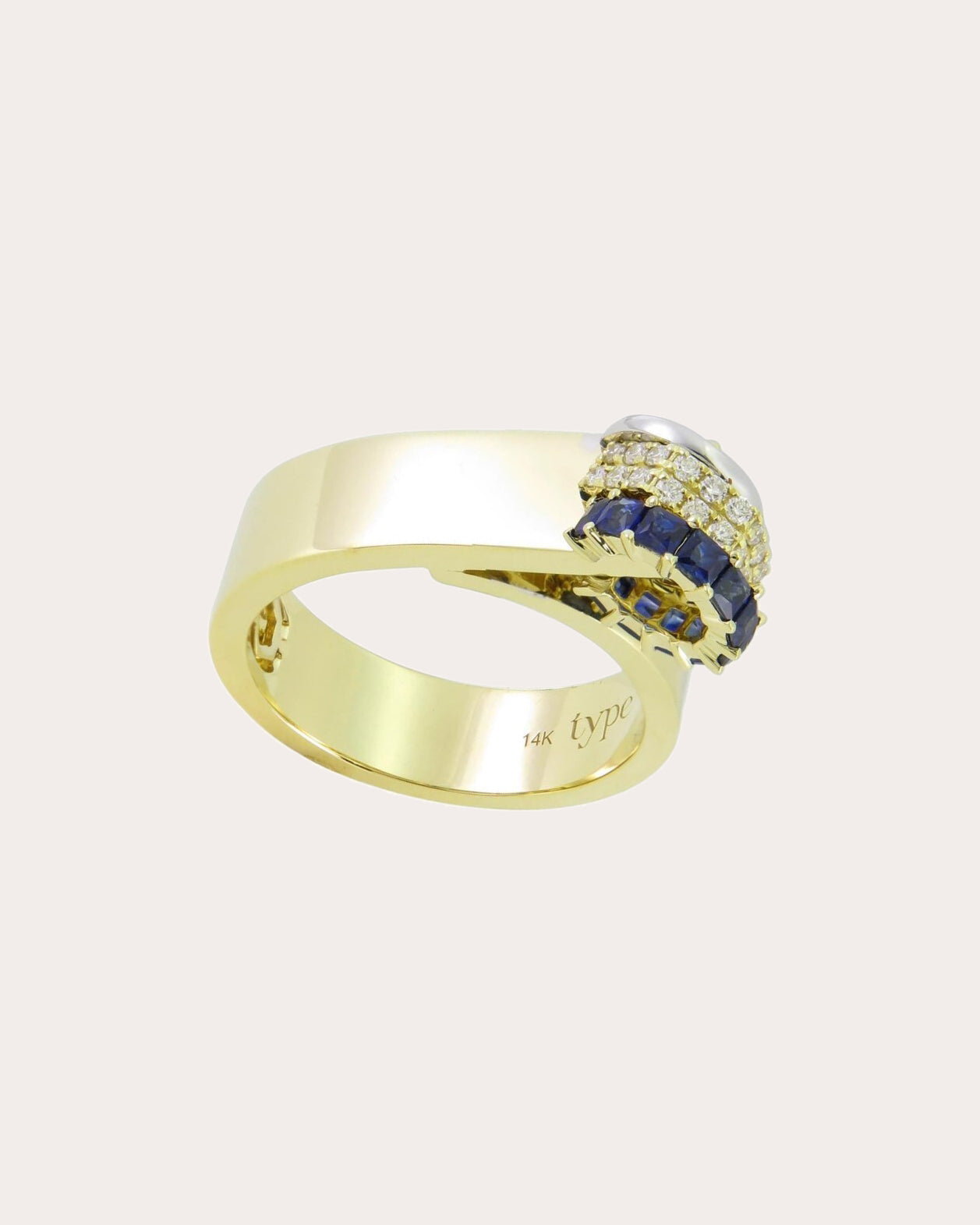 Claire 14K Gold Sapphire and Diamond Ring