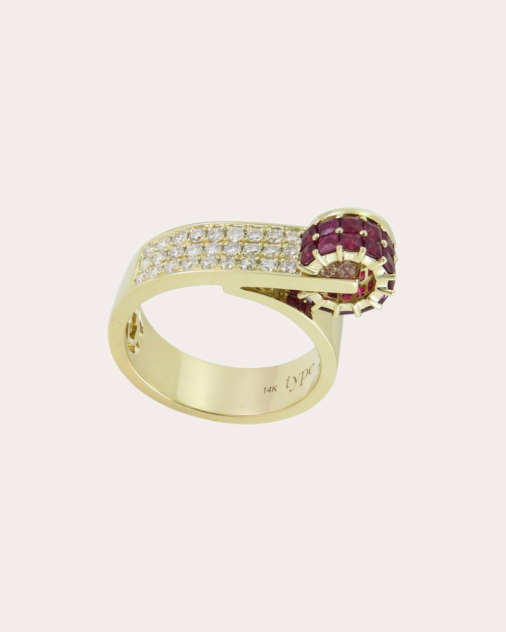 Esmée 14K Gold Ruby and Diamond Ring