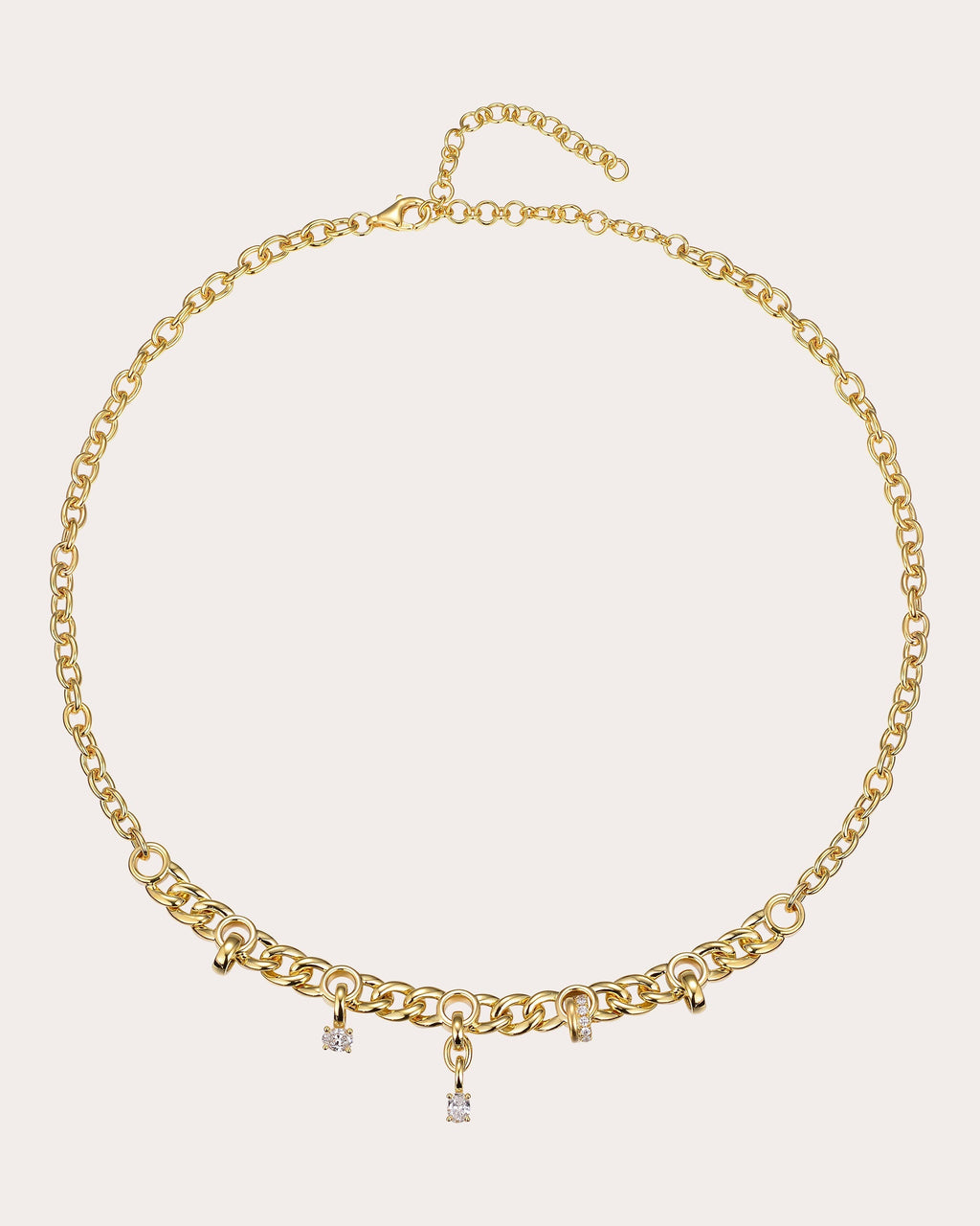 Punk 14K Gold Diamond Chain Necklace