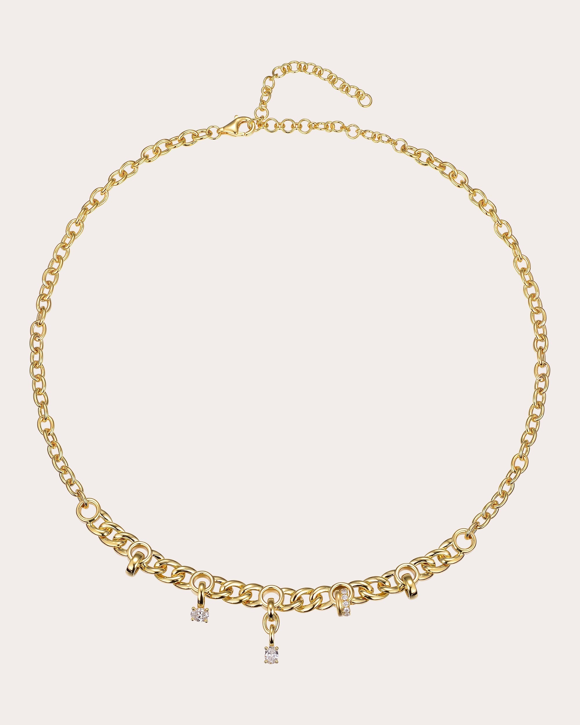 Punk 14K Gold Diamond Chain Necklace