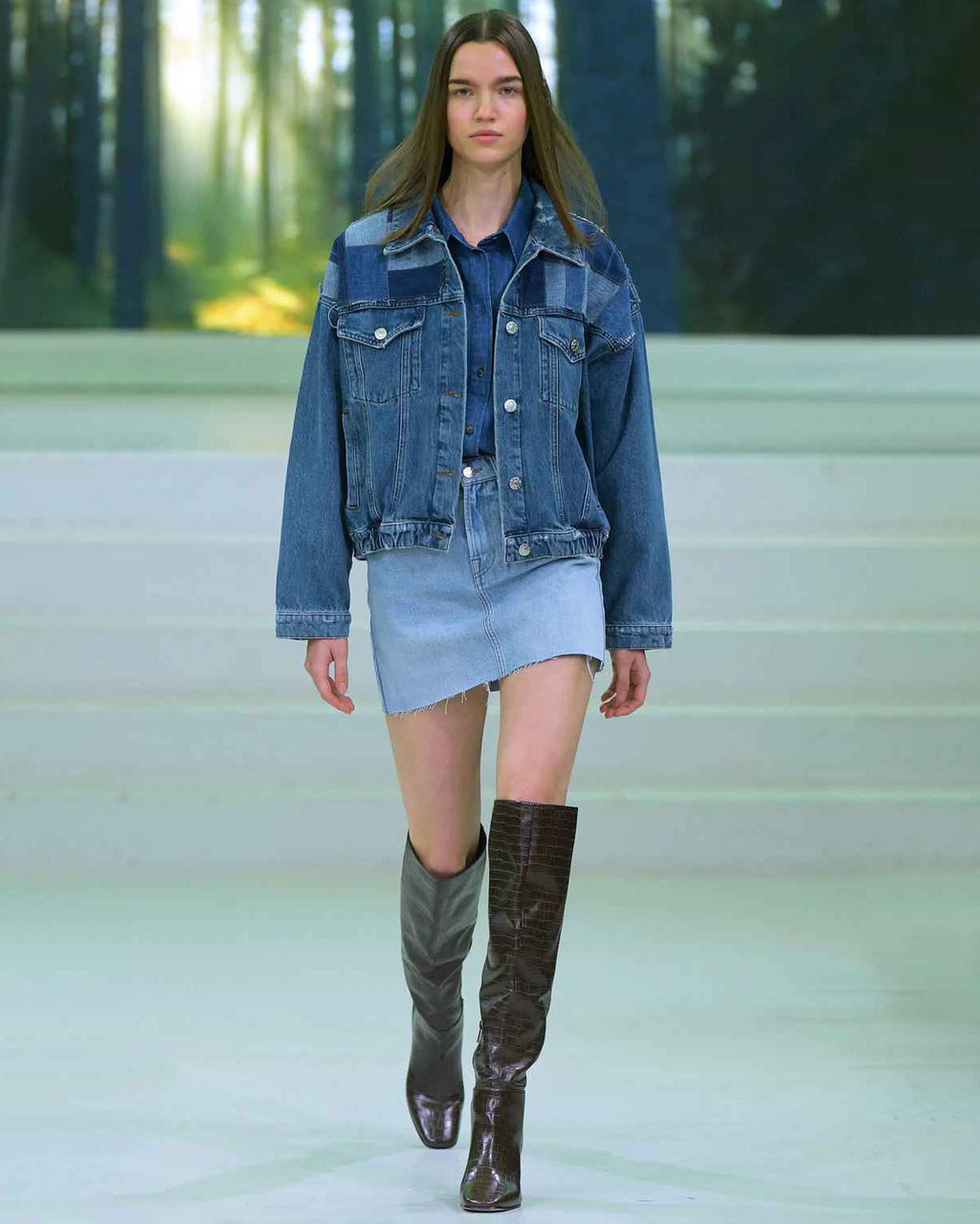 Ewa Patchwork Denim Jacket