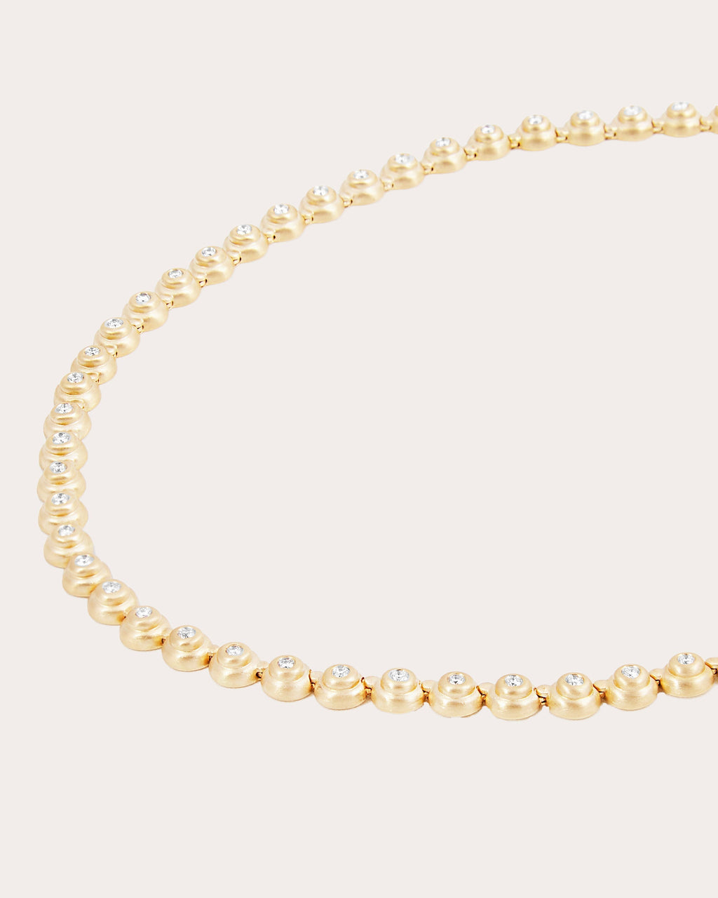 Evolve 14K Gold Diamond Riviere Link Necklace