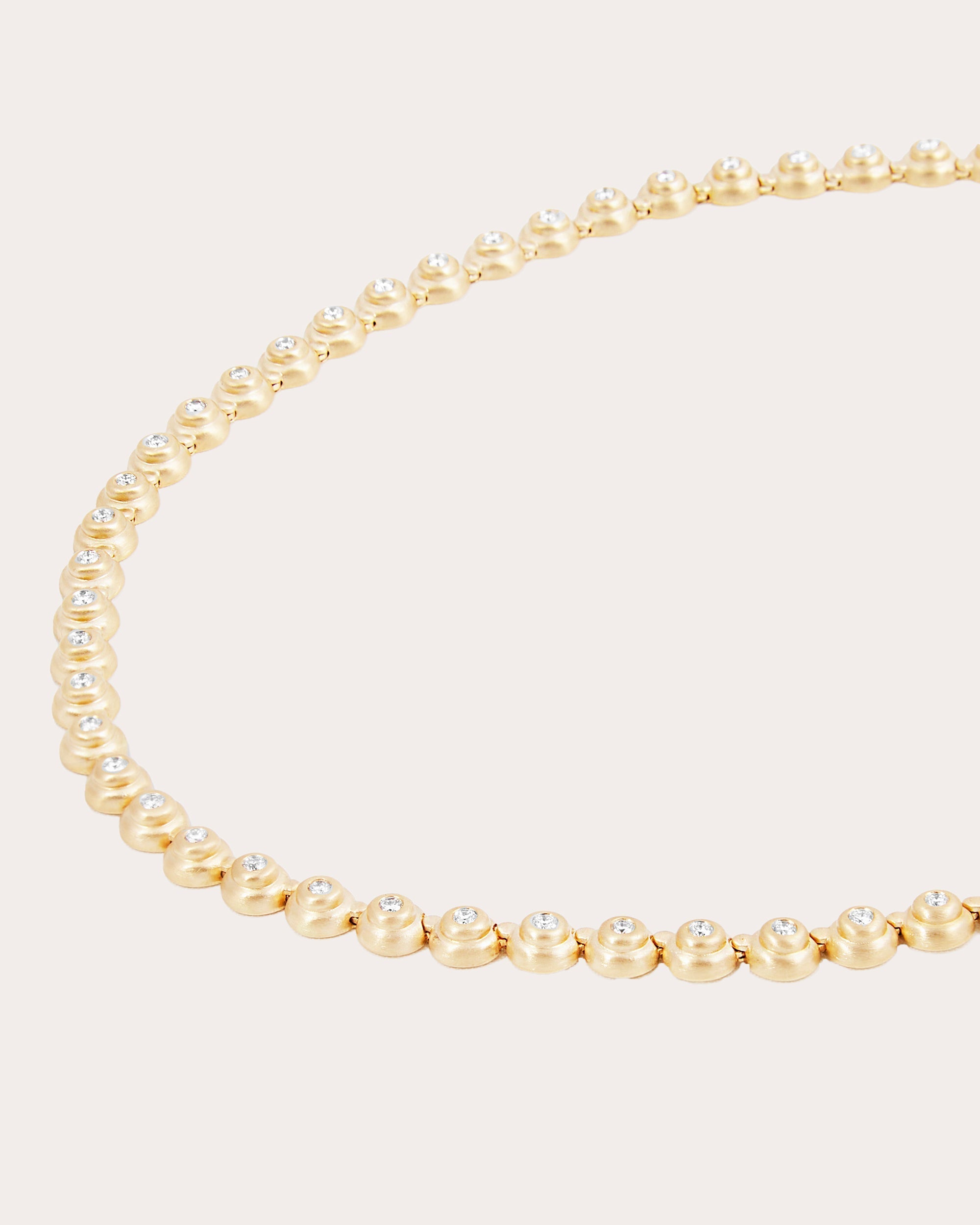 Evolve 14K Gold Diamond Riviere Link Necklace