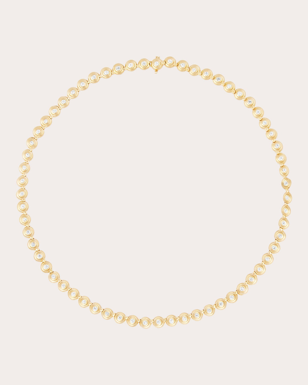 Evolve 14K Gold Diamond Riviere Link Necklace