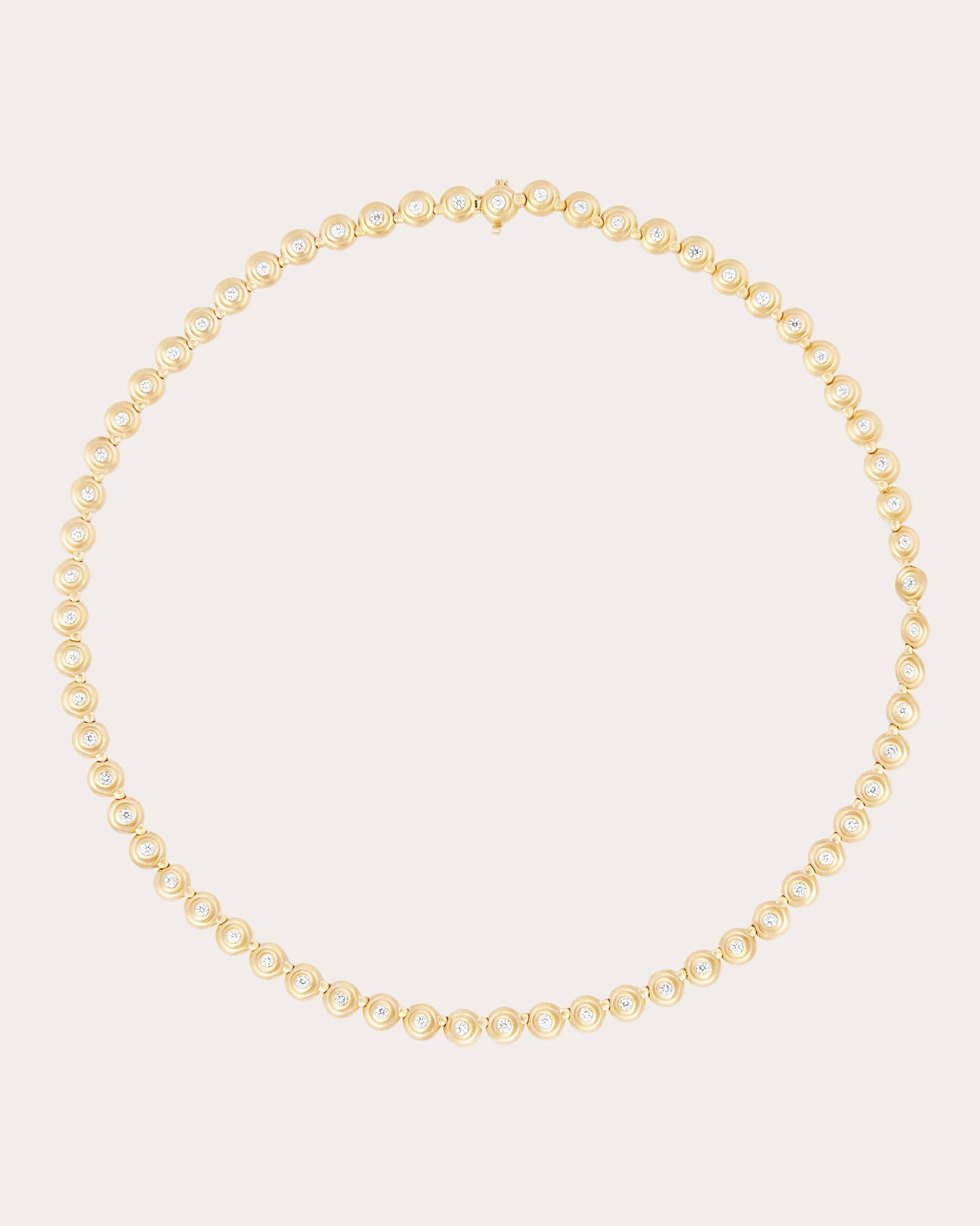 Evolve 14K Gold Diamond Riviere Link Necklace