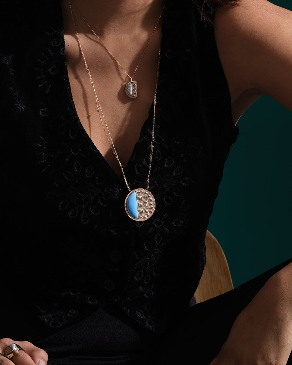Cairo 18K Gold Diamond Pendant Necklace