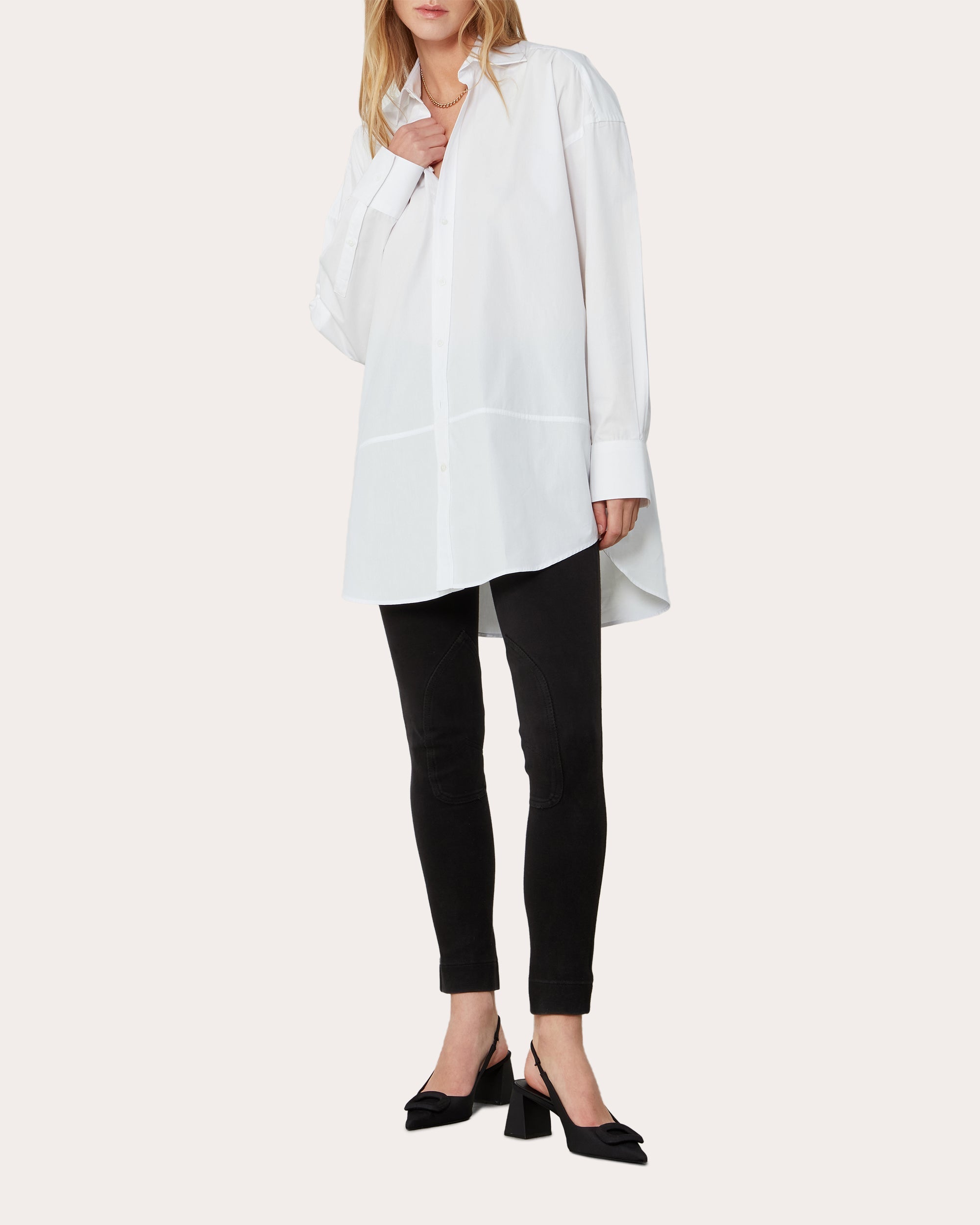 The Molly Oversized Striped Cotton-Poplin Shirt