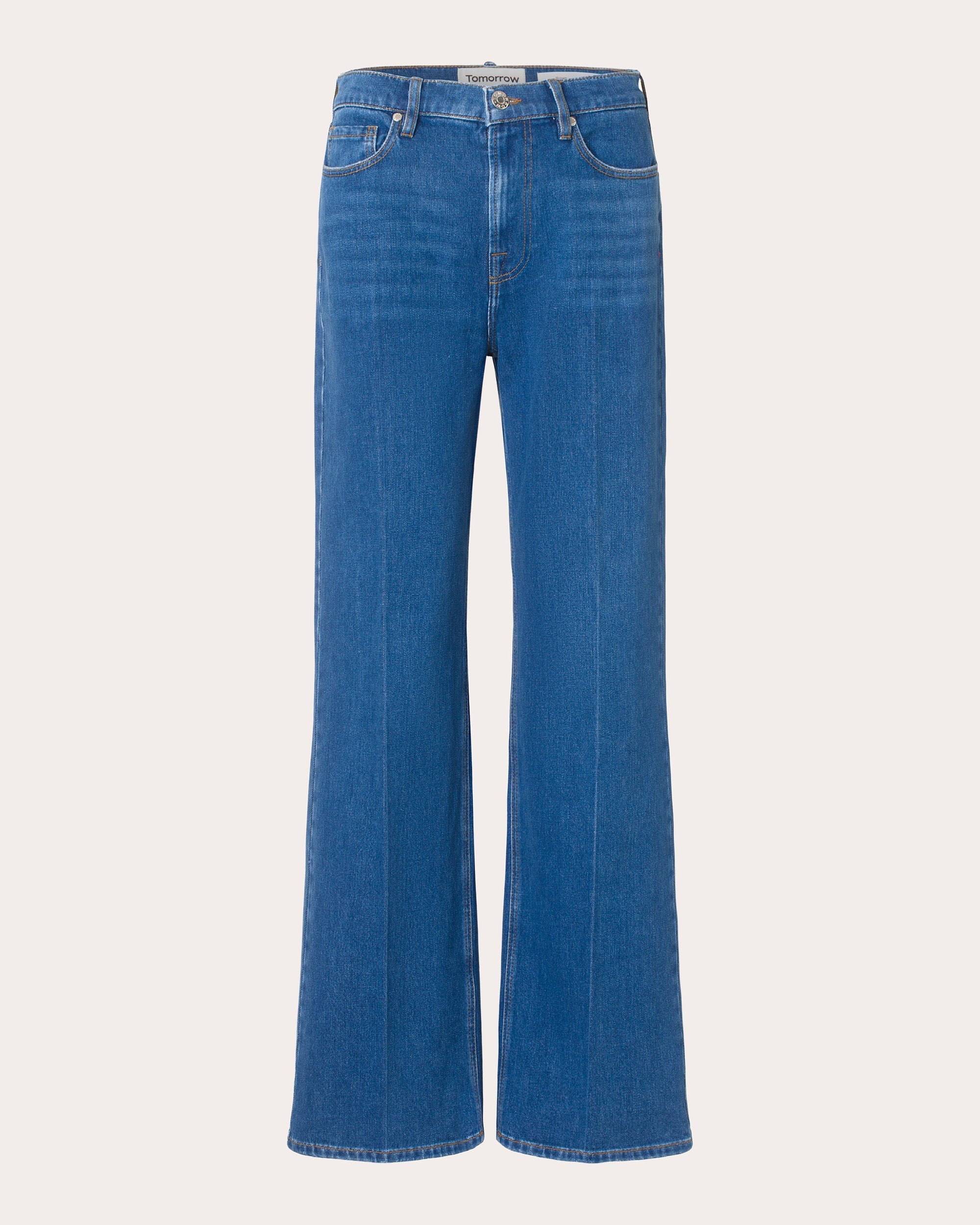 Brown Straight-Leg Jeans