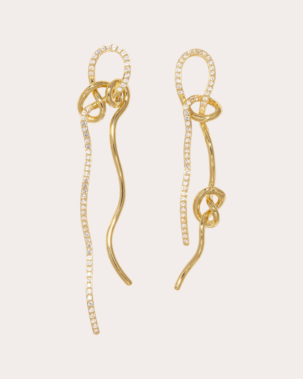 Not Even The Mathematician 18K Gold-Plated Sterling Silver and Topaz Earrings