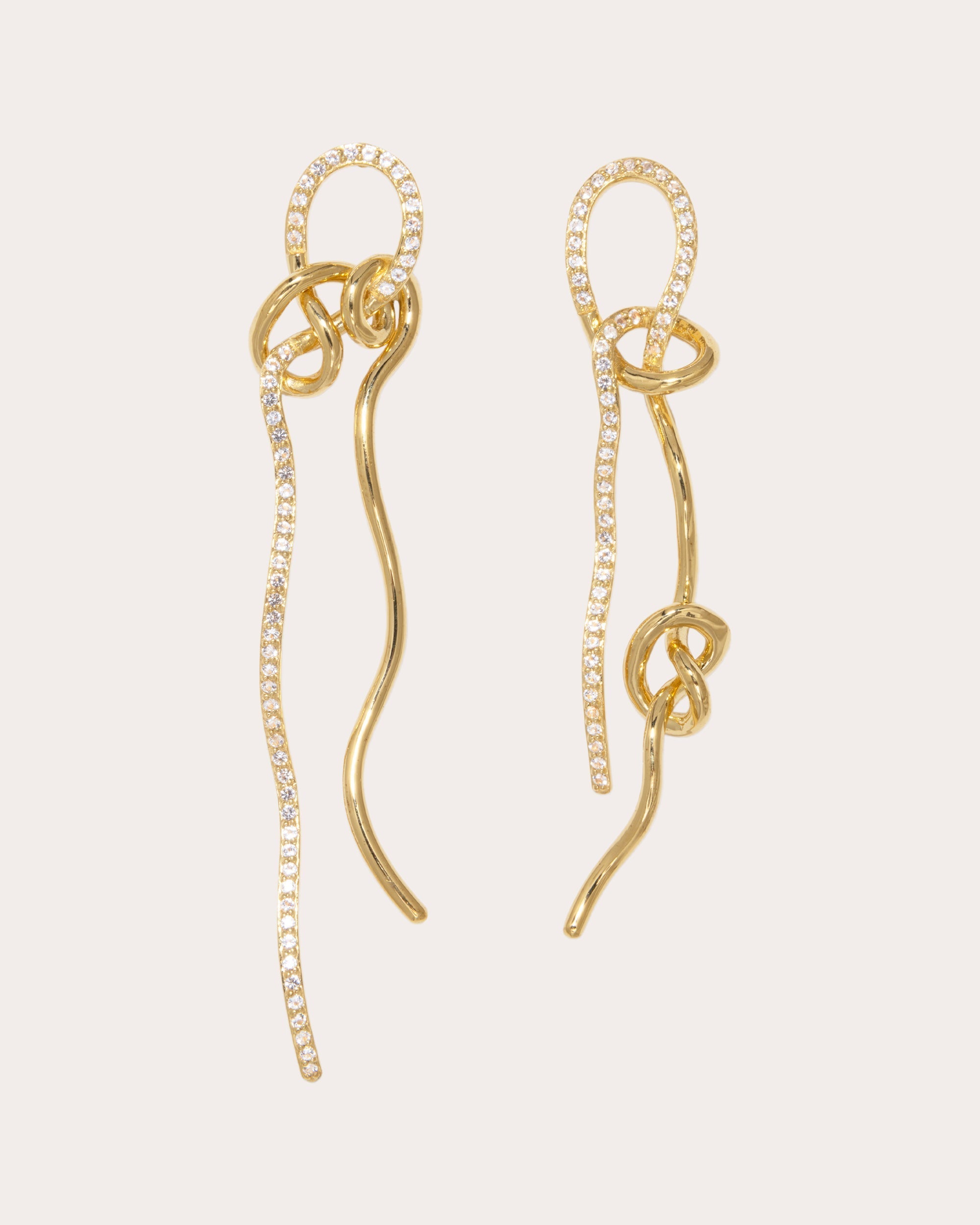 Not Even The Mathematician 18K Gold-Plated Sterling Silver and Topaz Earrings