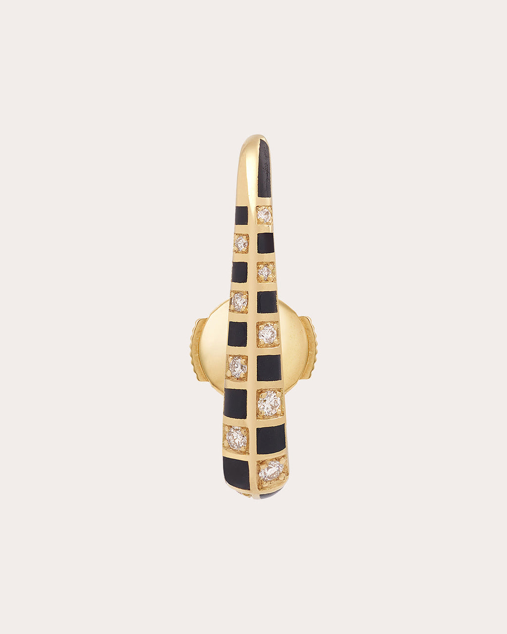 Illusion 18K Gold Lacquer and Lab-Grown Diamond Single Earring