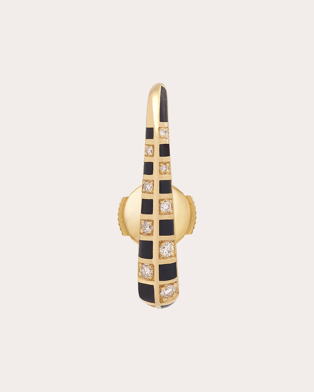 Illusion 18K Gold Lacquer and Lab-Grown Diamond Single Earring
