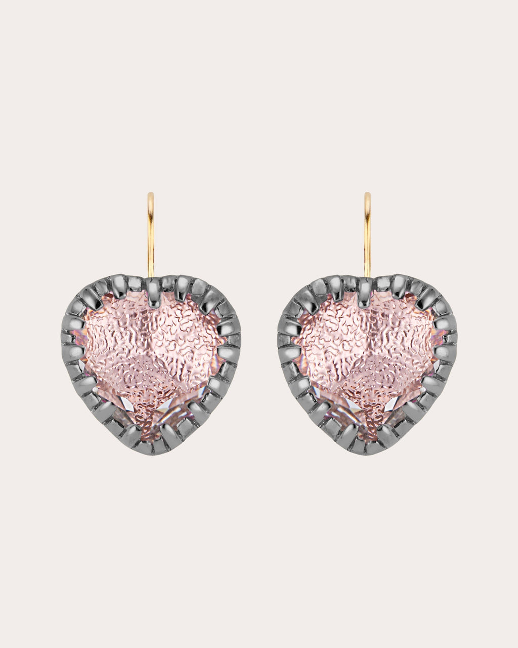 Valentina 'I Love NY' Rhodium-Dipped Quartz Earrings