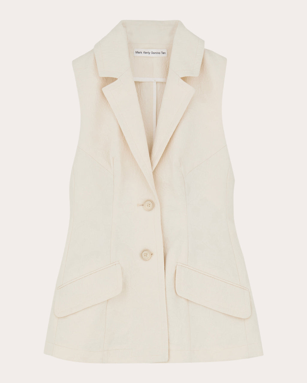 Vika Atelier Crystal-Embellished Cotton-Jacquard Vest