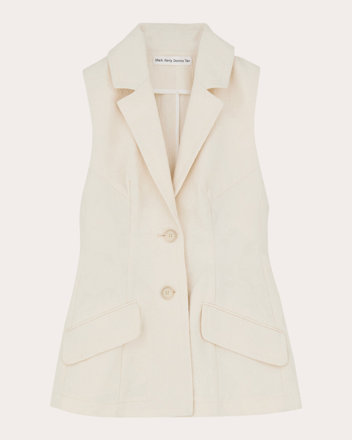 Vika Atelier Crystal-Embellished Cotton-Jacquard Vest