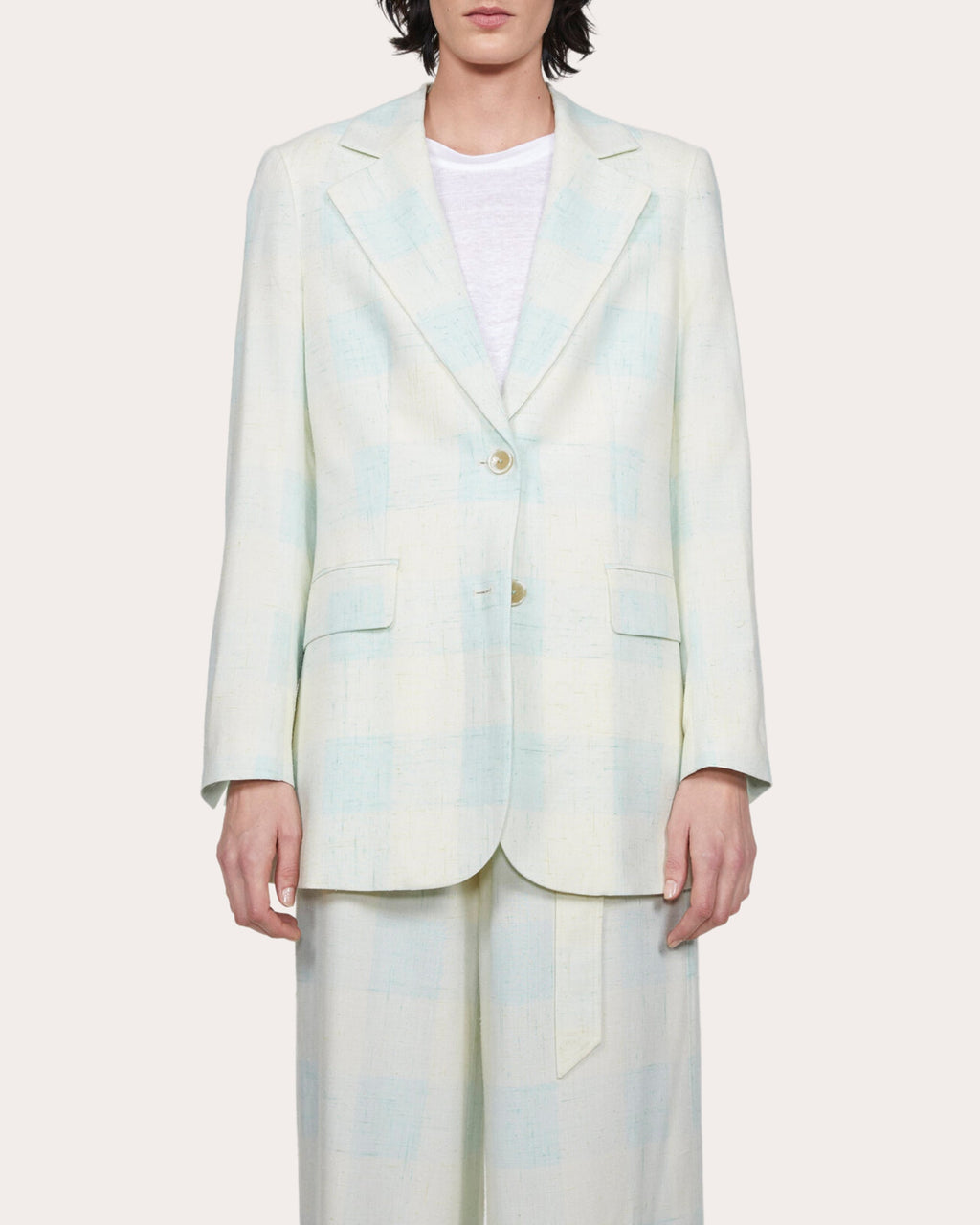 Violante Silk Check Blazer