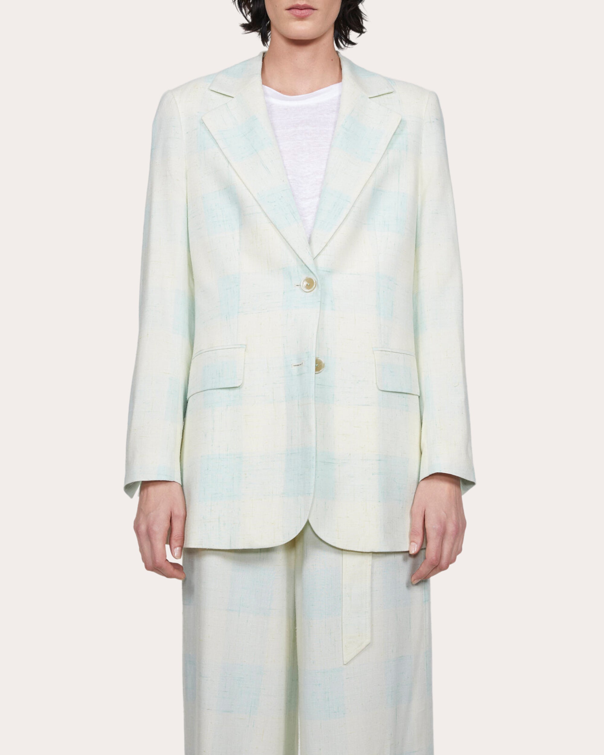 Violante Silk Check Blazer