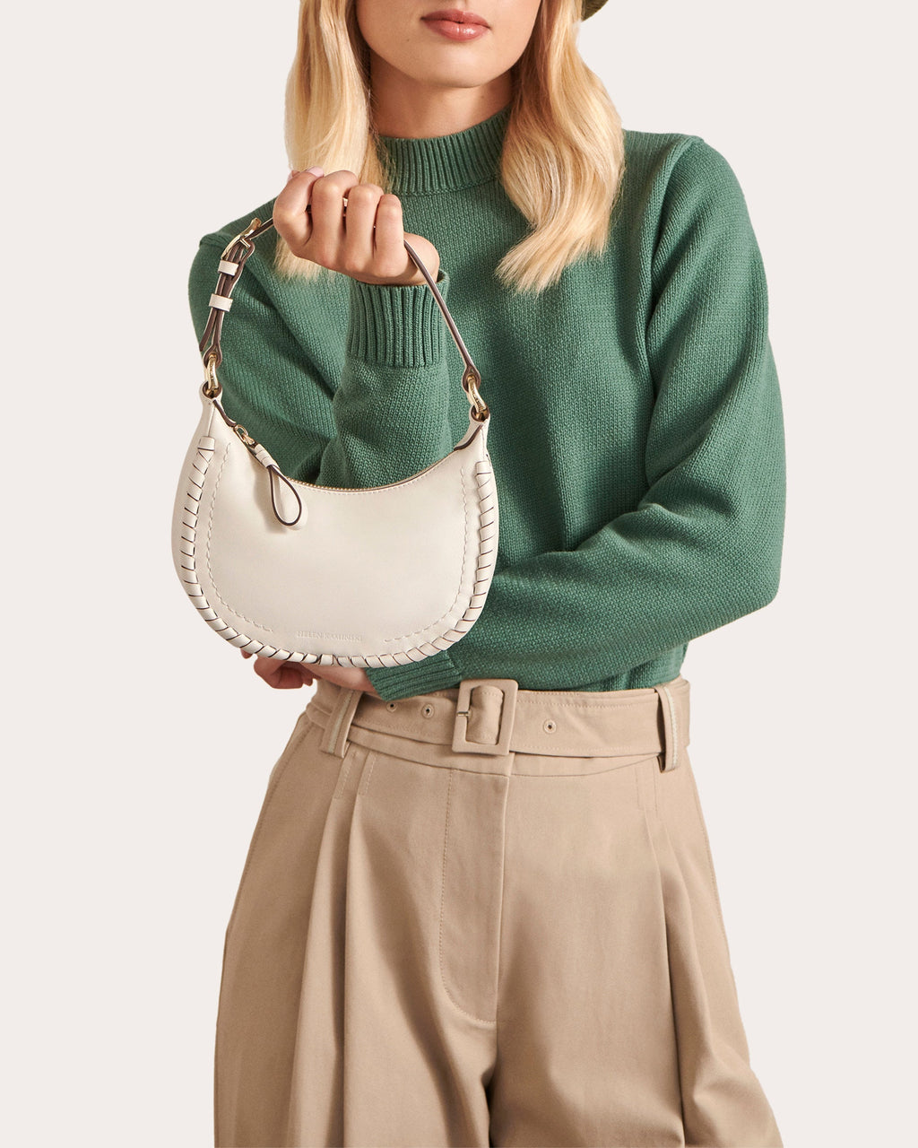 Mini Vivie Leather Hobo Bag