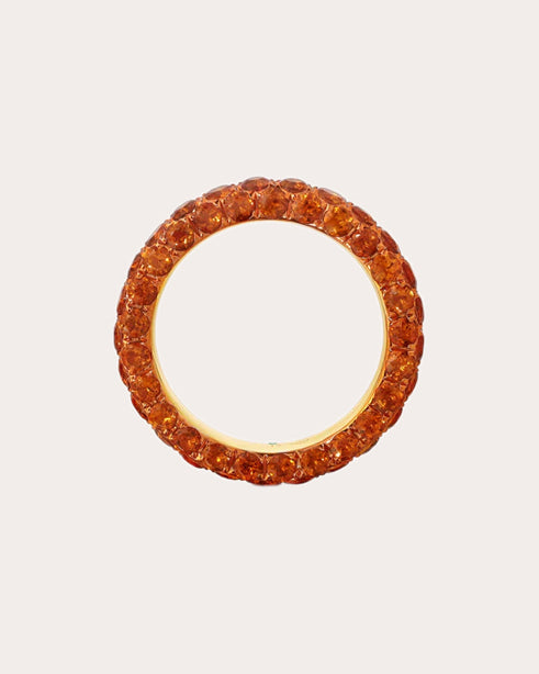 Three-Sided 18K Gold Citrine Ring