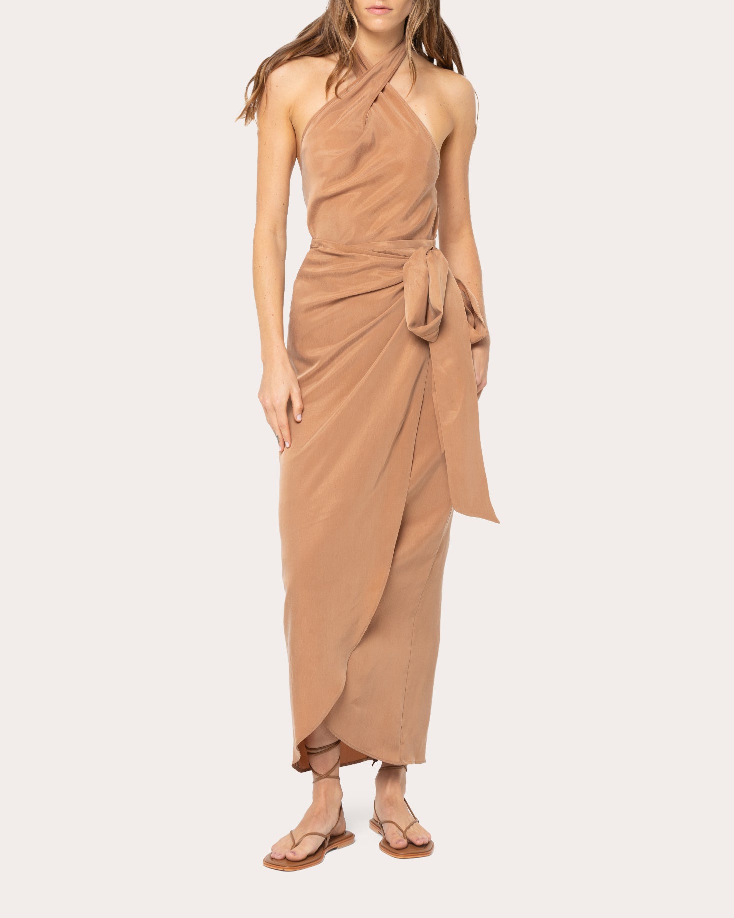 Serengeti Washed Satin Wrap Skirt