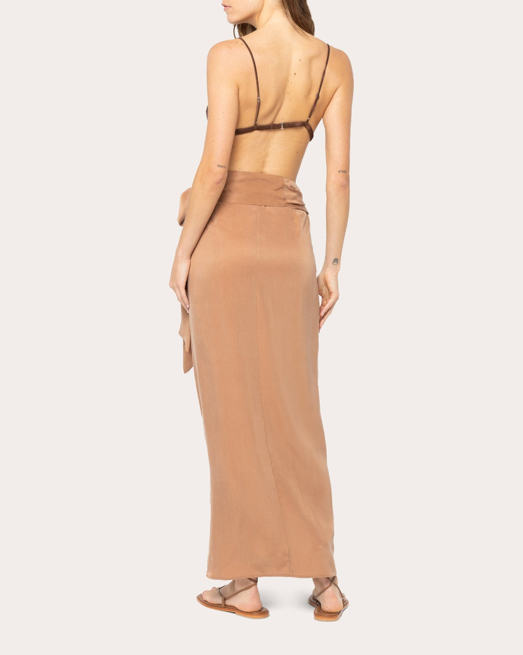 Serengeti Washed Satin Wrap Skirt