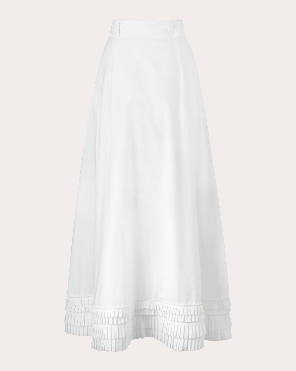 Mimma Pleated-Hem Cotton-Poplin Maxi Skirt