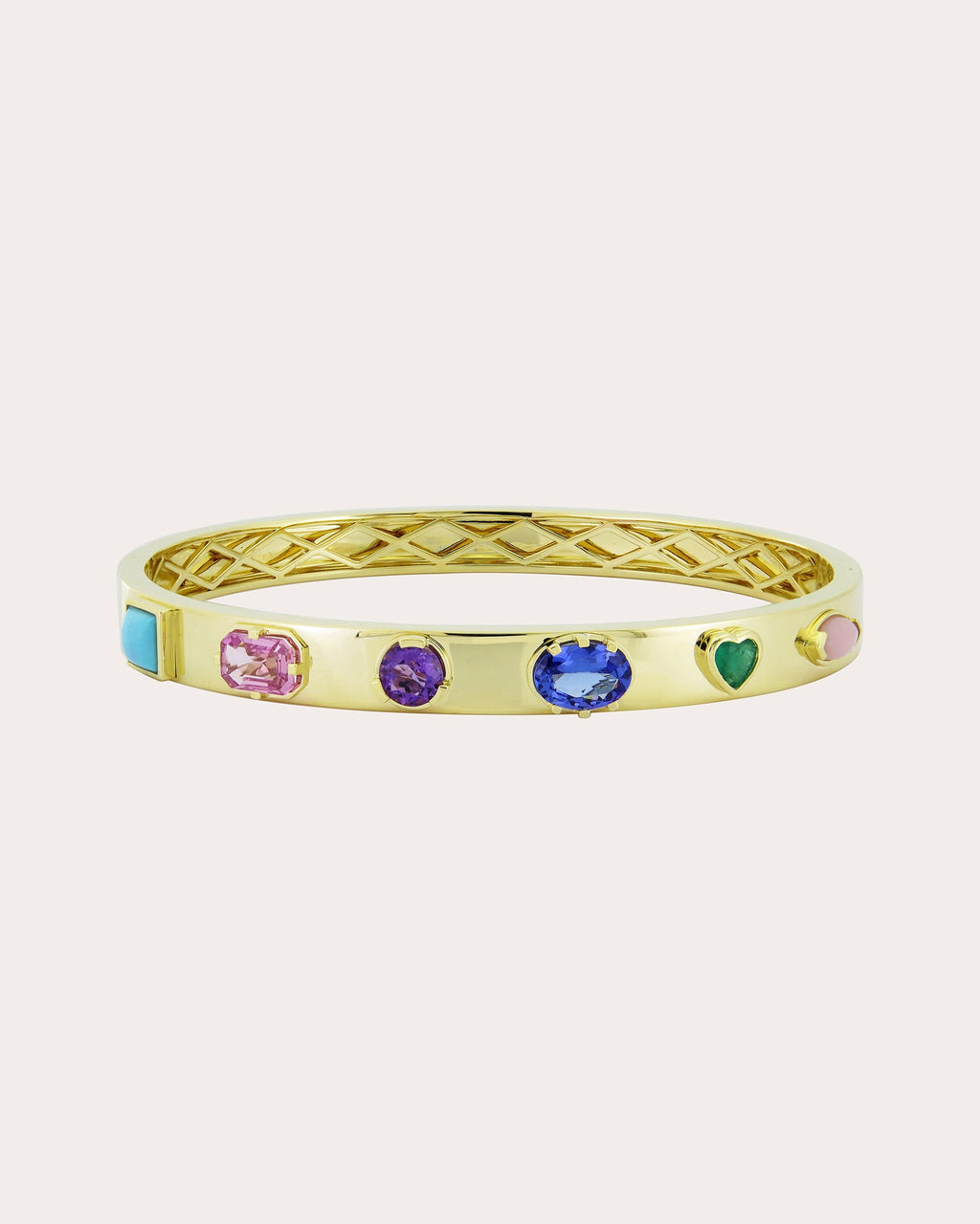 l'Ego I 14K Gold Multi-Stone Bangle
