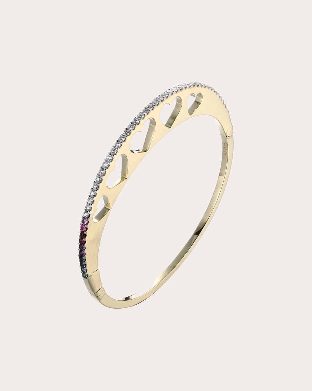 6th Orbit 14K Gold Multi-Stone Bangle