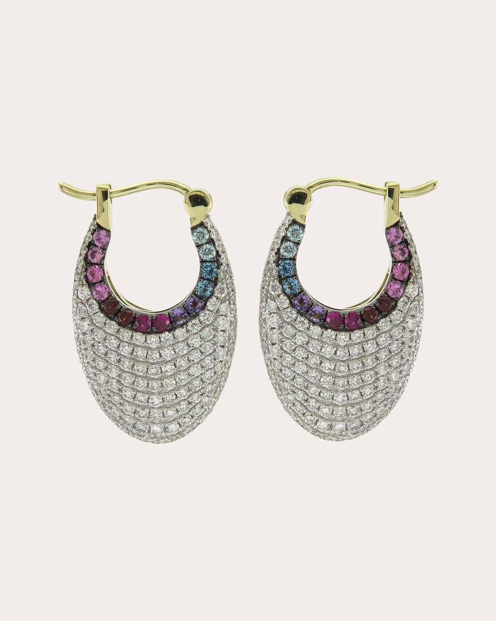 6th Orbit 14K Gold Multi-Stone Earrings