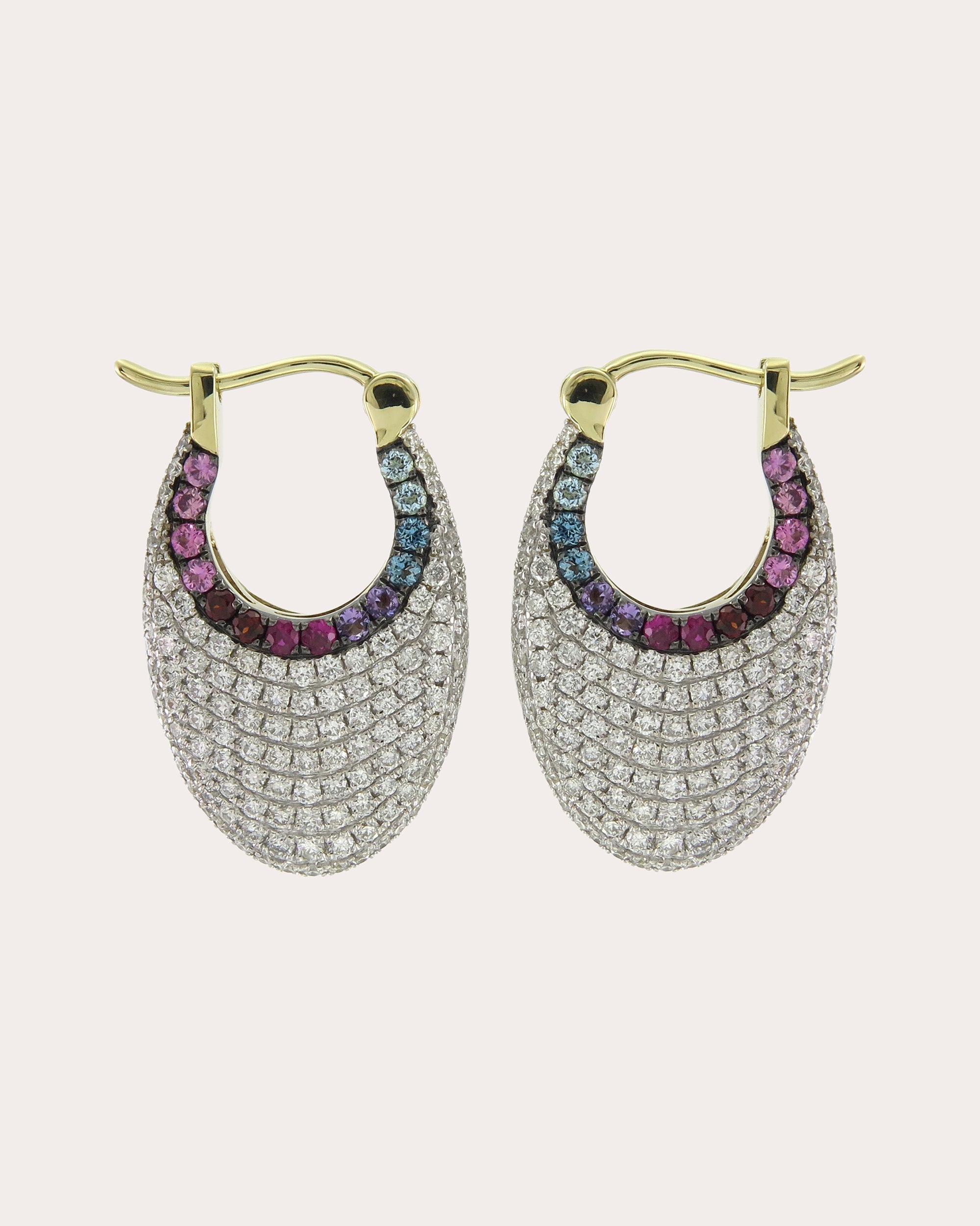 6th Orbit 14K Gold Multi-Stone Earrings