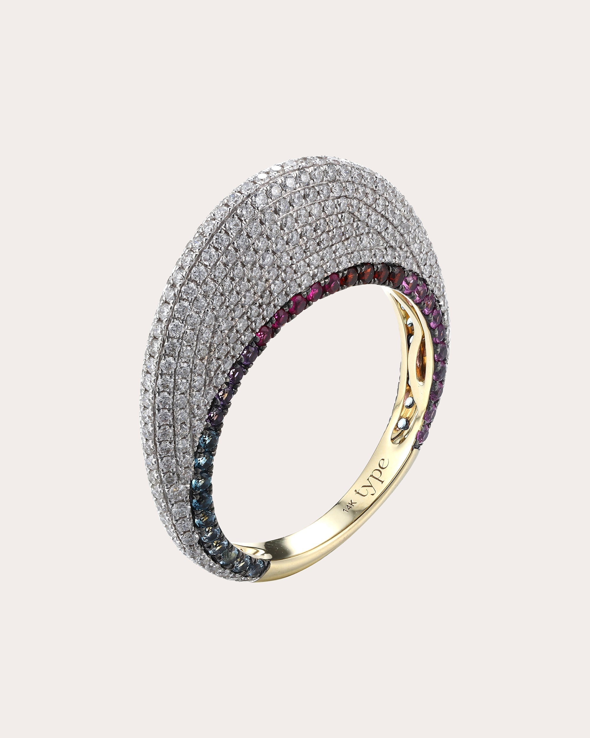 6th Orbit 14K Gold Multi-Stone Ring