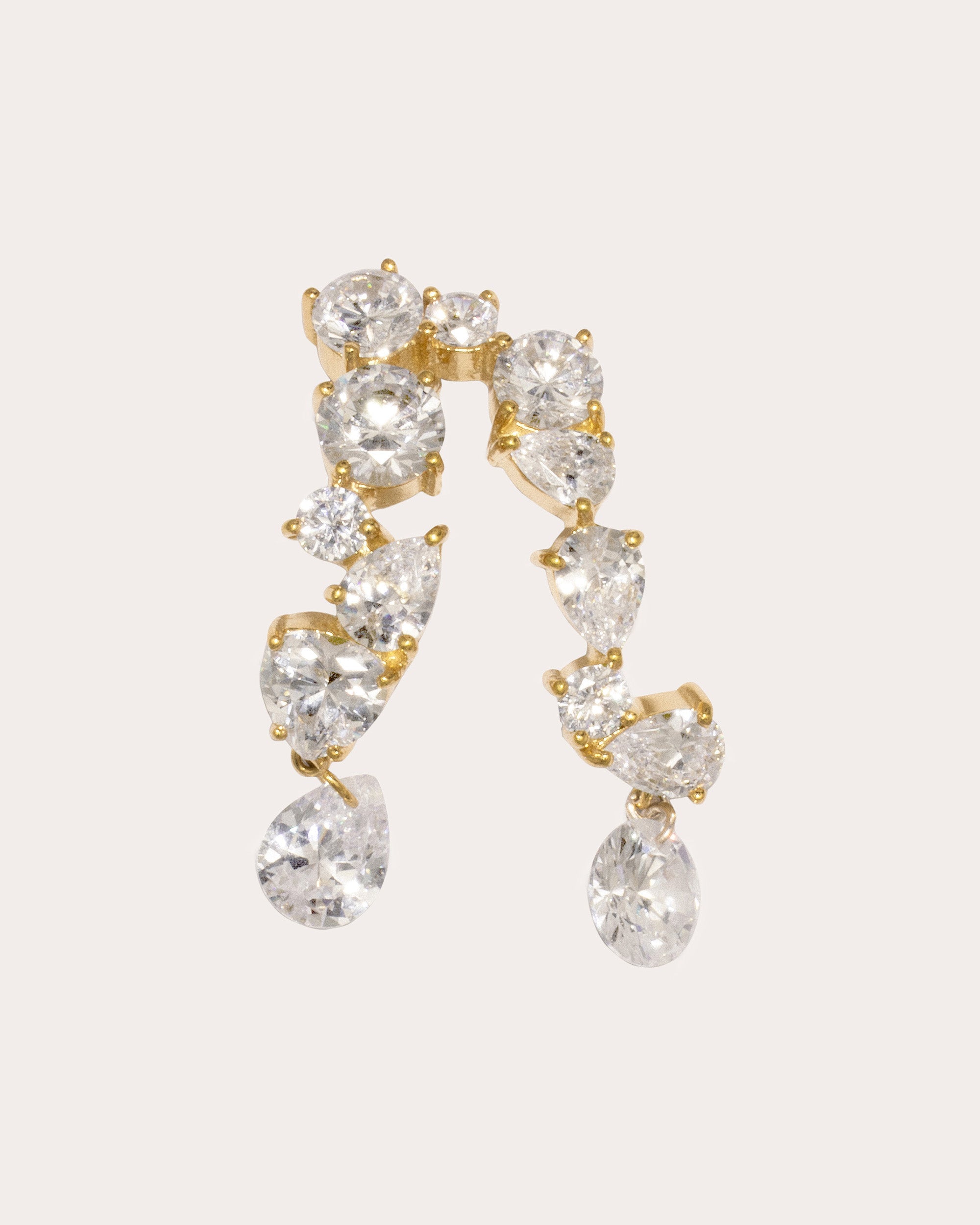 Pelican 14K Gold-Plated Silver and Cubic Zirconia Single Ear Cuff