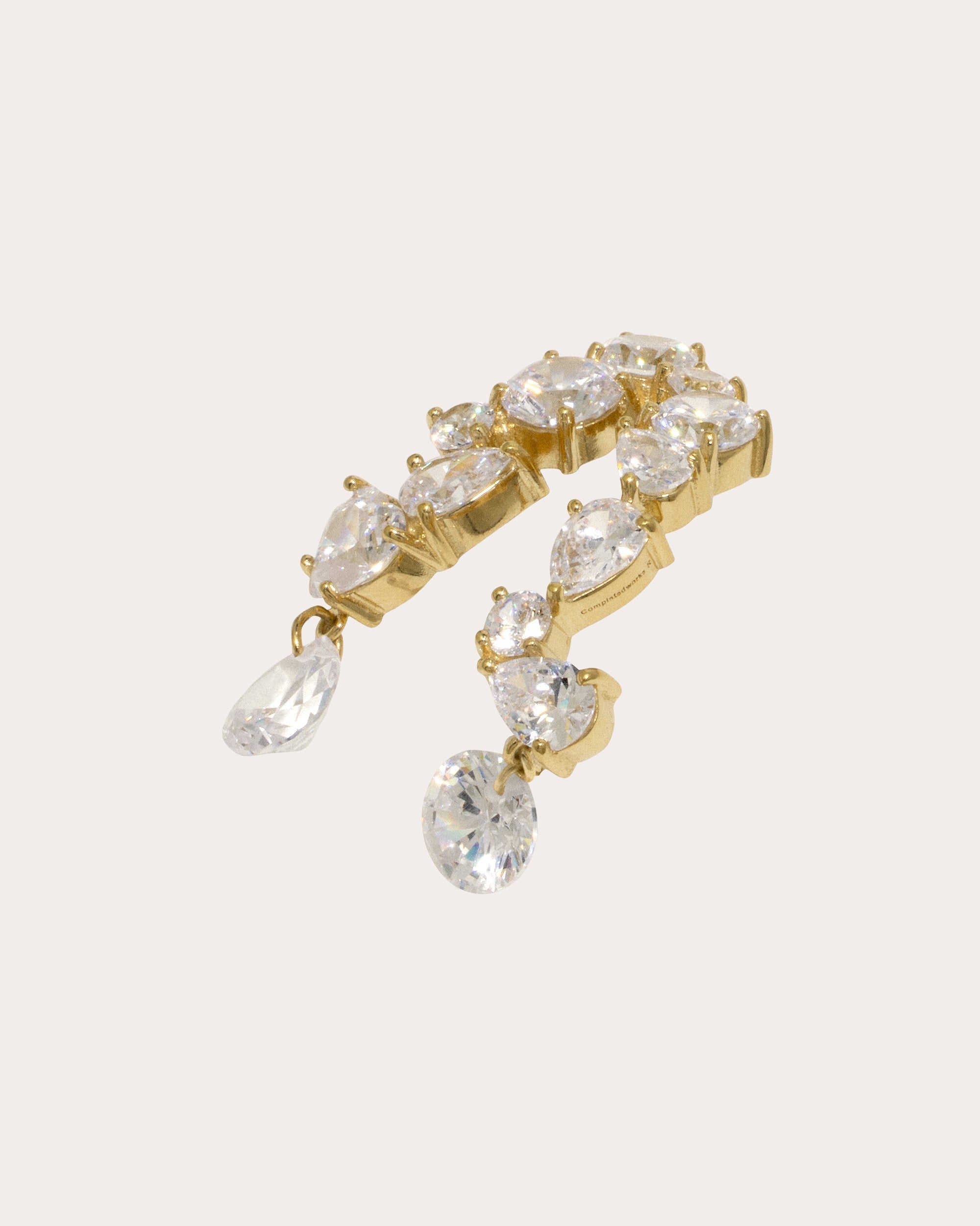 Pelican 14K Gold-Plated Silver and Cubic Zirconia Single Ear Cuff