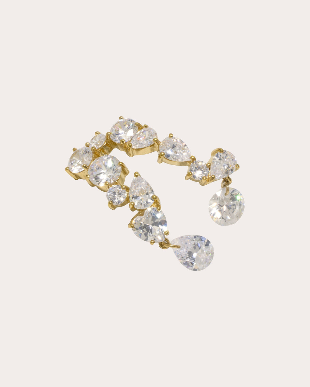 Pelican 14K Gold-Plated Silver and Cubic Zirconia Single Ear Cuff