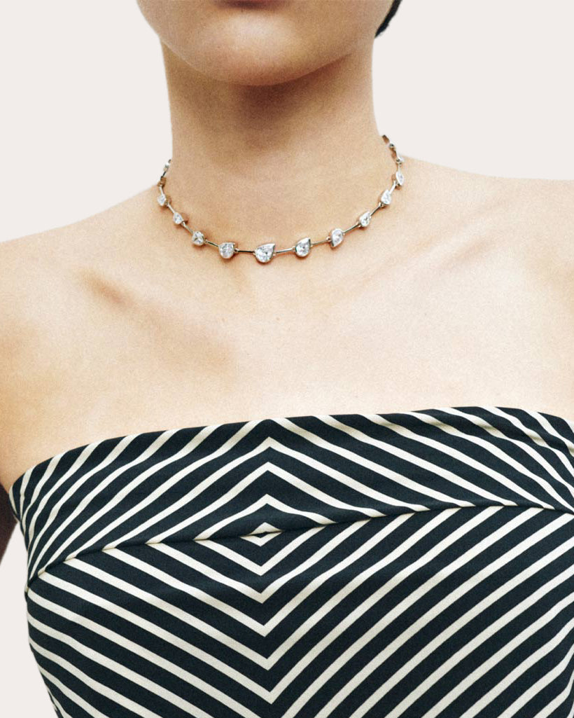Myriad 18K Gold-Plated Silver and Cubic Zirconia Necklace